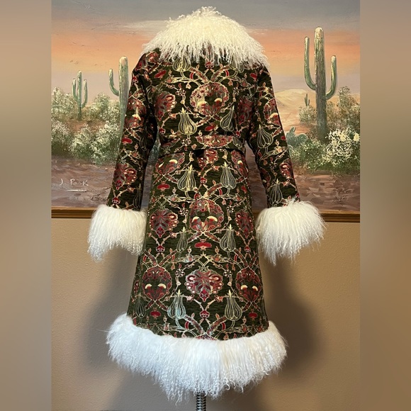 BESPOKE PENNYLANE GENUINE MONGOLIAN LAMB TAPESTRY COAT - Picture 6 of 10